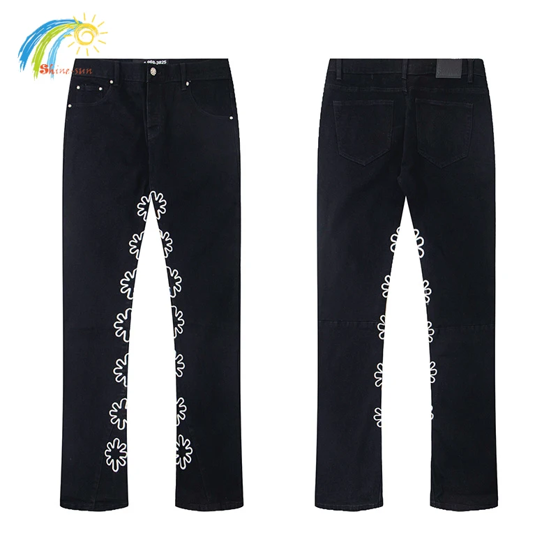 All Seasons Casual Fashion White Sunflower Embroidery LOSTSHDWS Jeans Top Quality Black Splicing Denim Trousers For Men Women
All Seasons Casual Fashion White Sunflower Embroidery LOSTSHDWS Jeans Top Quality Black Splicing Denim Trousers For Men Women