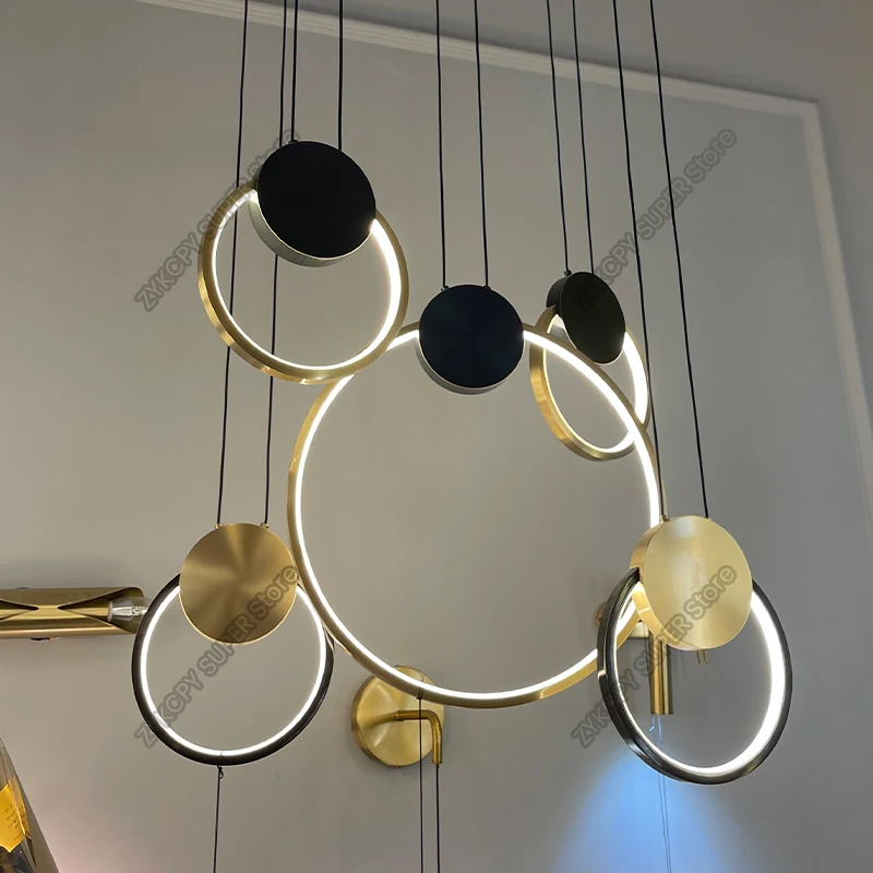 Nordic All Copper Ring Pendant Lights Minimalist Luxury LED Hanging Lamp Modern Creative Suspension Light Home Decor Fixtures
Nordic All Copper Ring Pendant Lights Minimalist Luxury LED Hanging Lamp Modern Creative Suspension Light Home Decor Fixtures