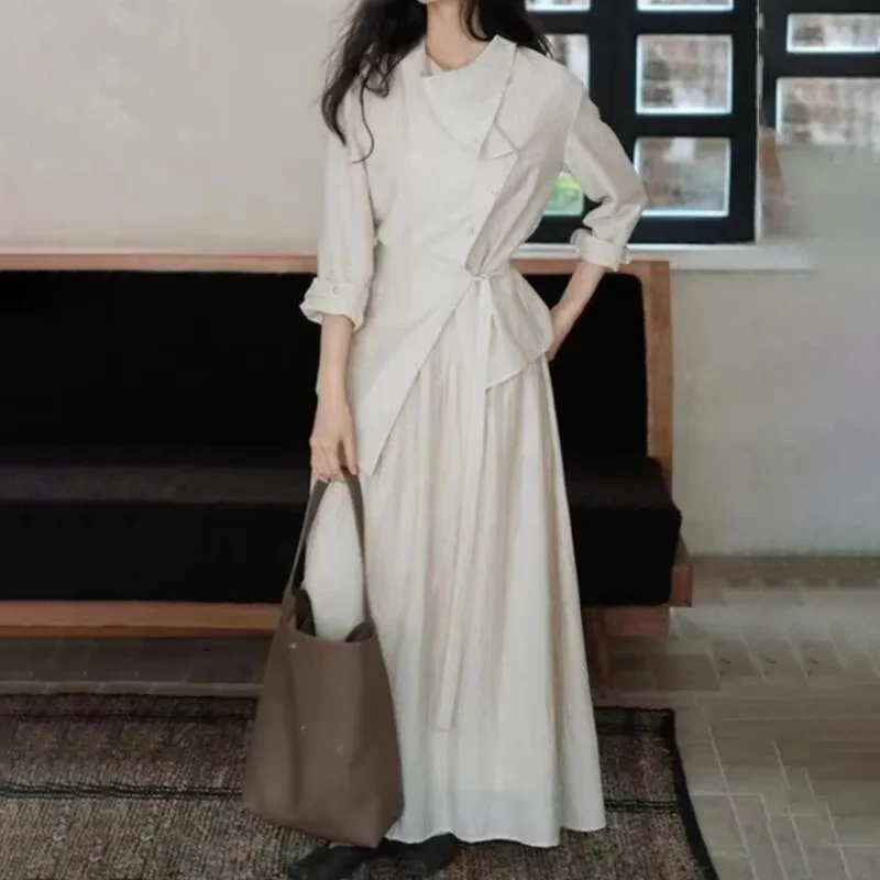 BJTZ 2025 весенний новый Qingyou новый китайский стиль крутой расслабляющий интеллектуальный стиль рубашка и юбка комплект осенние женские роскошные топы
BJTZ 2025 весенний новый Qingyou новый китайский стиль крутой расслабляющий интеллектуальный стиль рубашка и юбка комплект осенние женские роскошные топы