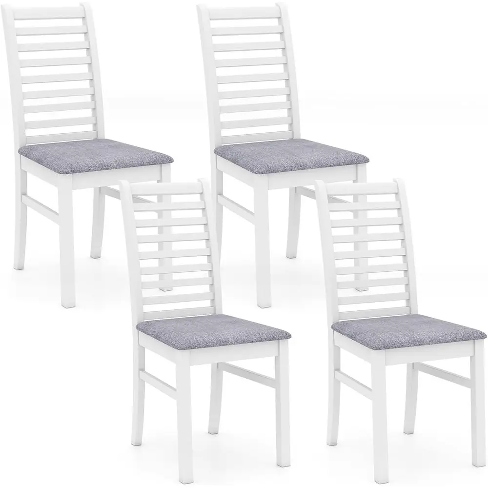 Set of 4 Wooden Dining Chairs with Fabric Upholstery, Rubberwood Legs, Padded Seats, High Backs for Kitchen, Dining Room, Living
Set of 4 Wooden Dining Chairs with Fabric Upholstery, Rubberwood Legs, Padded Seats, High Backs for Kitchen, Dining Room, Living