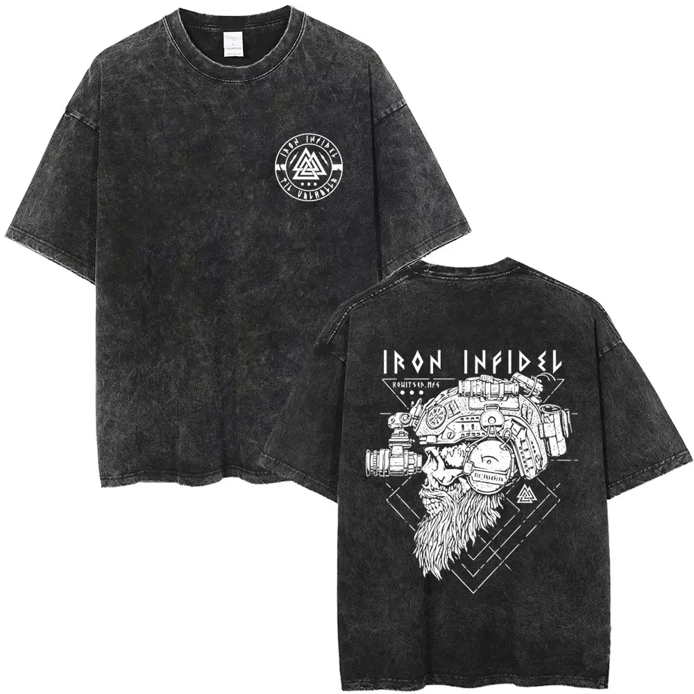 Washed Vintage Til Valhalla American Beard Warrior Tactical Skeleton Graphic T-shirt Men Women Fashion Retro Oversized T Shirts
Washed Vintage Til Valhalla American Beard Warrior Tactical Skeleton Graphic T-shirt Men Women Fashion Retro Oversized T Shirts