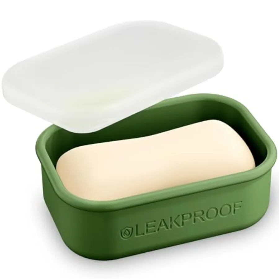 Compact Leakproof Travel Soap Case, Silicone Soap Box with Draining Layer, Enhanced Soap Container, Suitable for Camping, Gym,
Compact Leakproof Travel Soap Case, Silicone Soap Box with Draining Layer, Enhanced Soap Container, Suitable for Camping, Gym,