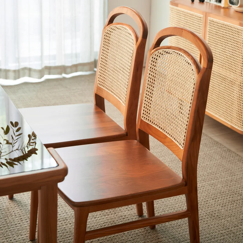 Nordic solid wood rattan chair balcony restaurant home dining chair simple retro backrest single casual solid wood
Nordic solid wood rattan chair balcony restaurant home dining chair simple retro backrest single casual solid wood