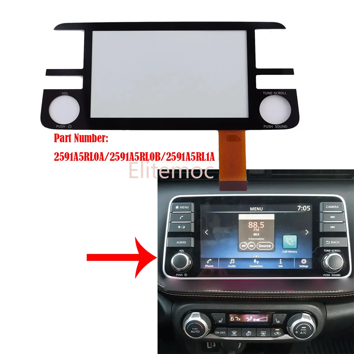 7" Touch Screen LCD Display Digitizer For 2018-2021 Nissan Kick Versa Navigation Repair Parts 2591A 5RL0A
7" Touch Screen LCD Display Digitizer For 2018-2021 Nissan Kick Versa Navigation Repair Parts 2591A 5RL0A