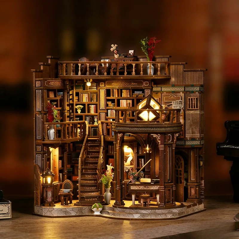 Fantasy Bookend DIY House Kit, Wooden Book Nook Shelf Decor 3D Puzzle Model Craft Gift for Adults
Fantasy Bookend DIY House Kit, Wooden Book Nook Shelf Decor 3D Puzzle Model Craft Gift for Adults