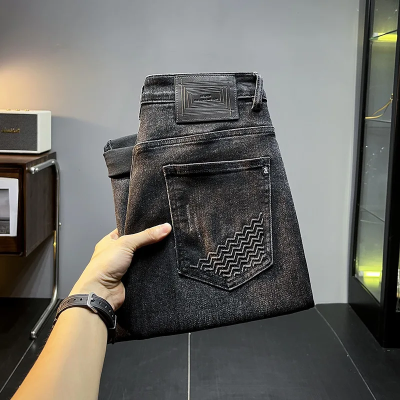 Black and Gray Jeans for Men 2024 Autumn New Elastic Slim Straight Fashion Brand High-End Skinny Ripped Pants
Black and Gray Jeans for Men 2024 Autumn New Elastic Slim Straight Fashion Brand High-End Skinny Ripped Pants