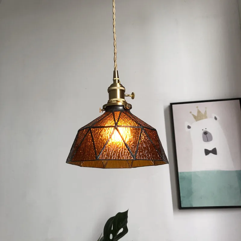 Multi-style Pendant Light Amber Glass Lmapshade Brass Vintage Bedside Lamp Adjustable Hanging Light Kitchen Island Dining Room
Multi-style Pendant Light Amber Glass Lmapshade Brass Vintage Bedside Lamp Adjustable Hanging Light Kitchen Island Dining Room