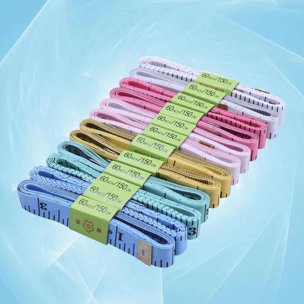 10pcs 1.5M Soft Tape Measure Flexible Plastic Ruler For Sewing Crafting School Lightweight Durable Measuring Tool
10pcs 1.5M Soft Tape Measure Flexible Plastic Ruler For Sewing Crafting School Lightweight Durable Measuring Tool