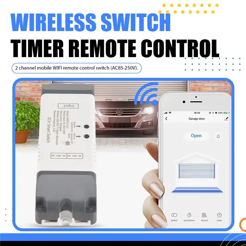 A42T-Smart Wifi Relay Switch 2 Channel Relay Smart Home Wifi Module DC 5V 12V 24V 32V 110V 220V Wireless Switch Timer
A42T-Smart Wifi Relay Switch 2 Channel Relay Smart Home Wifi Module DC 5V 12V 24V 32V 110V 220V Wireless Switch Timer