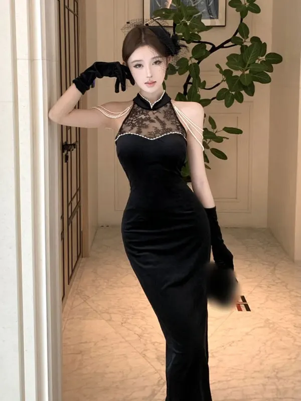 Elegant New Chinese Style Dress mid High Waist Lace Detailing Polyester Fiber Non-fading Medium Stretch Autumn Wear
Elegant New Chinese Style Dress mid High Waist Lace Detailing Polyester Fiber Non-fading Medium Stretch Autumn Wear