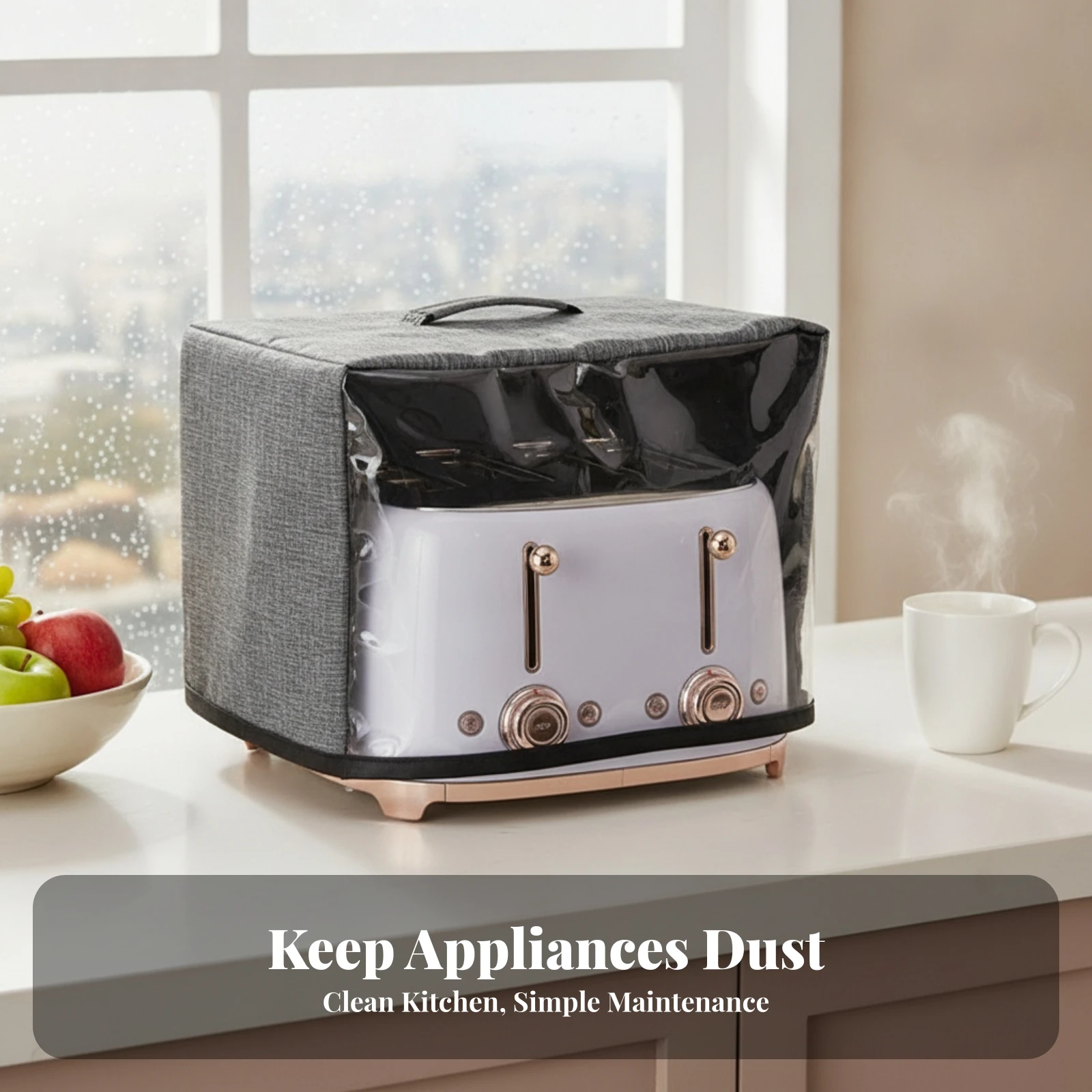 Clear-Front Appliance Cover Black Trim Household Accessory
Clear-Front Appliance Cover Black Trim Household Accessory