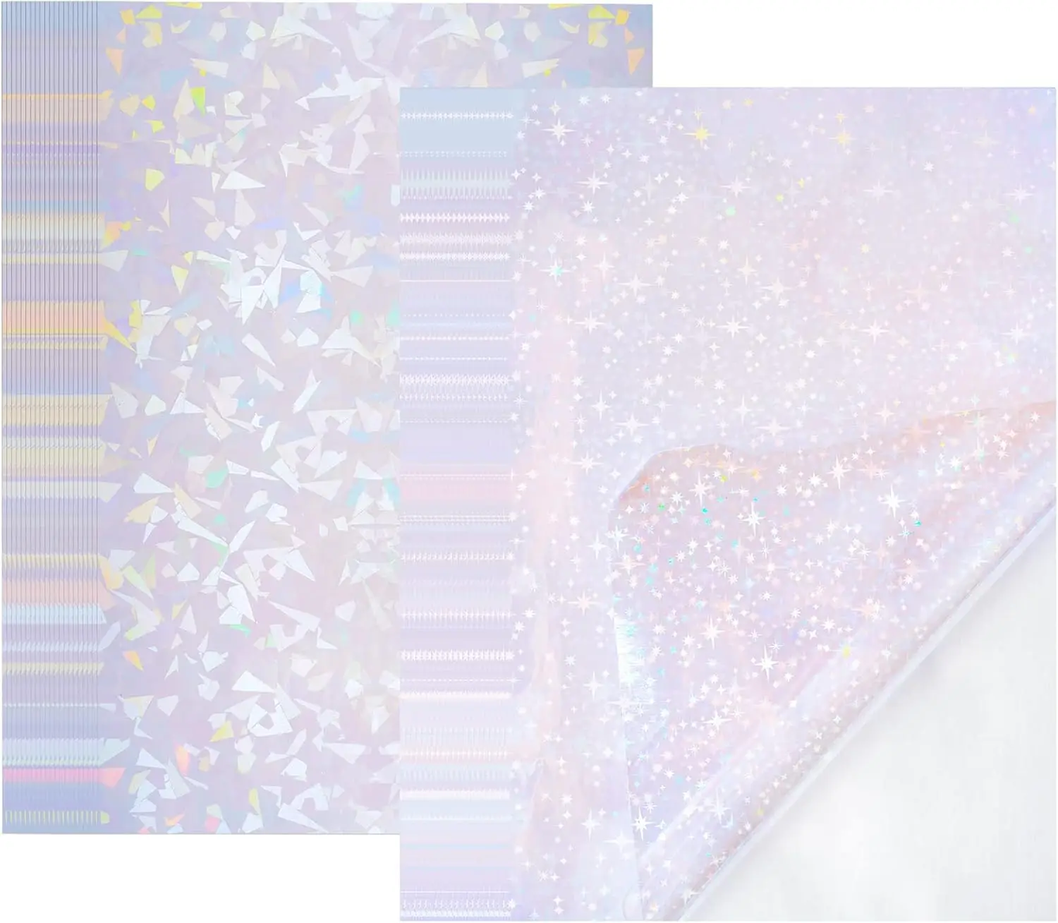Holographic Overlay Lamination Vinyl A4 Size Self-Adhesive Sticker Paper, 20 Sheets 8.25x11.7 Inches for DIY Crafts and
Holographic Overlay Lamination Vinyl A4 Size Self-Adhesive Sticker Paper, 20 Sheets 8.25x11.7 Inches for DIY Crafts and