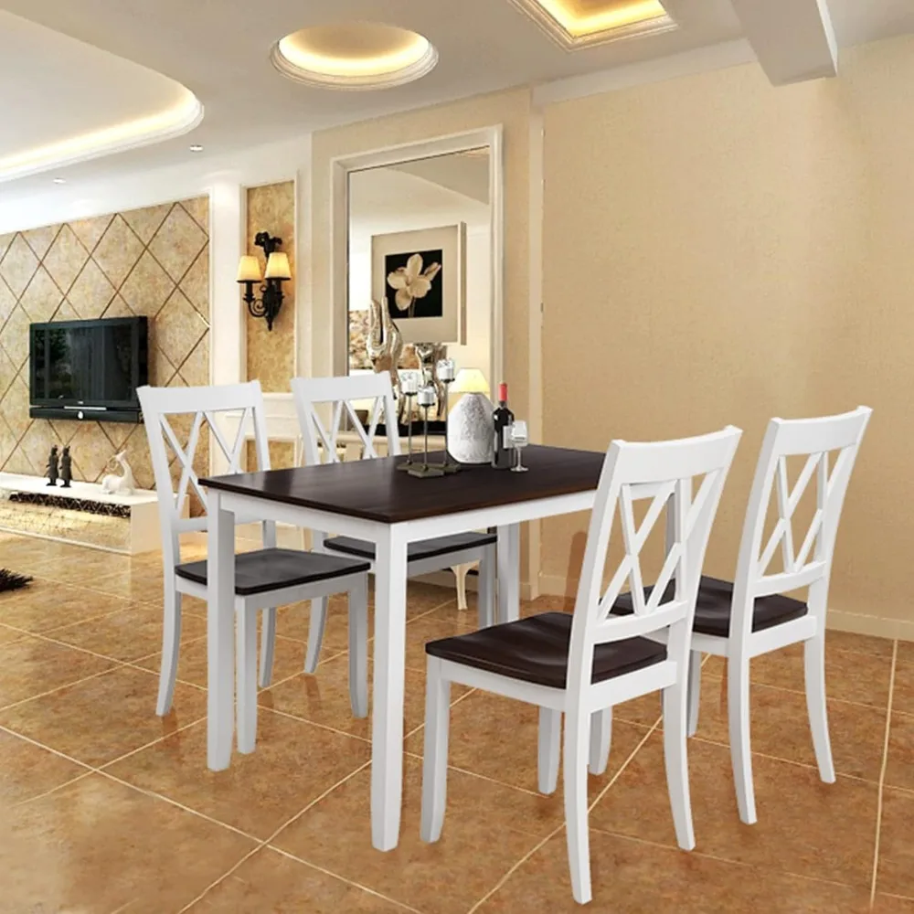 Harper & Bright Designs 5-Piece Dining Table Set, Kitchen Dining Table Set for 4, Wood Dining Table and Chairs Set, for Small Sp
Harper & Bright Designs 5-Piece Dining Table Set, Kitchen Dining Table Set for 4, Wood Dining Table and Chairs Set, for Small Sp
