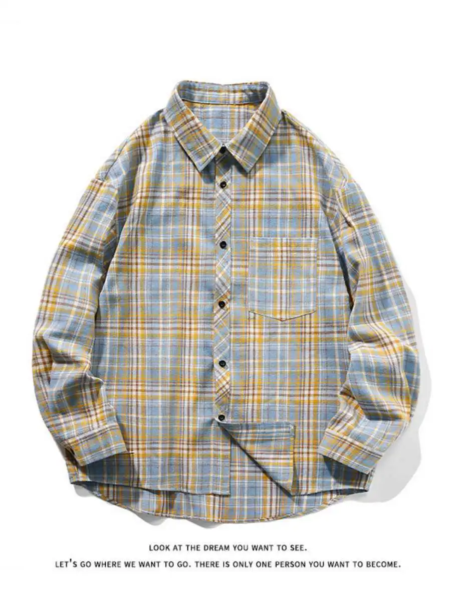 Осенняя новинка: мужская повседневная длинная рубашка в корейском стиле, клетчатая, больших размеров, с винтажным воротником, верхняя одежда для повседневной носки
Осенняя новинка: мужская повседневная длинная рубашка в корейском стиле, клетчатая, больших размеров, с винтажным воротником, верхняя одежда для повседневной носки