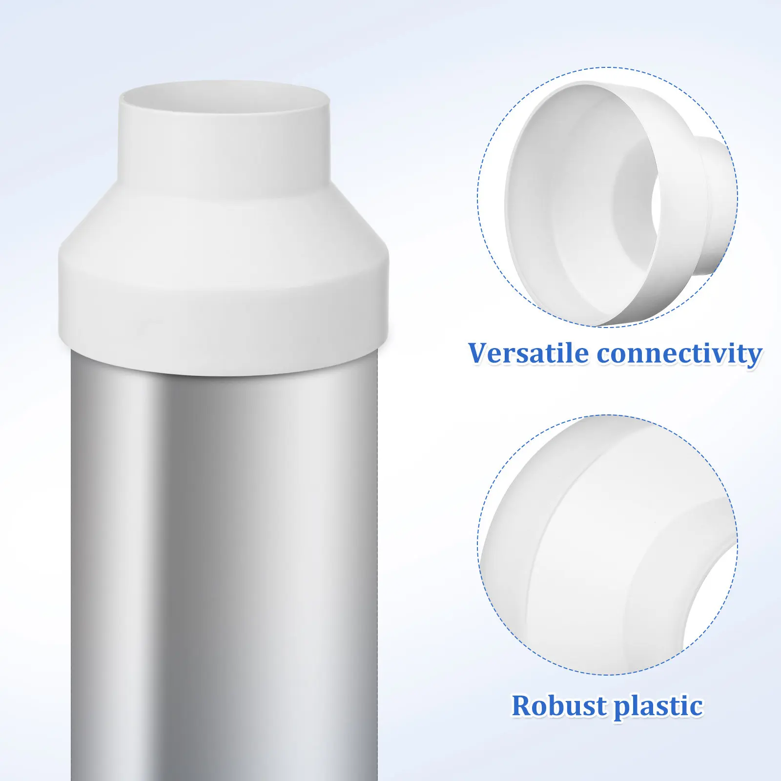 Plastic Duct Reducer Connector Robust Ac Ventilation Adapter Lightweight Airflow Connector Exhaust Fitting Duct Coupling
Plastic Duct Reducer Connector Robust Ac Ventilation Adapter Lightweight Airflow Connector Exhaust Fitting Duct Coupling