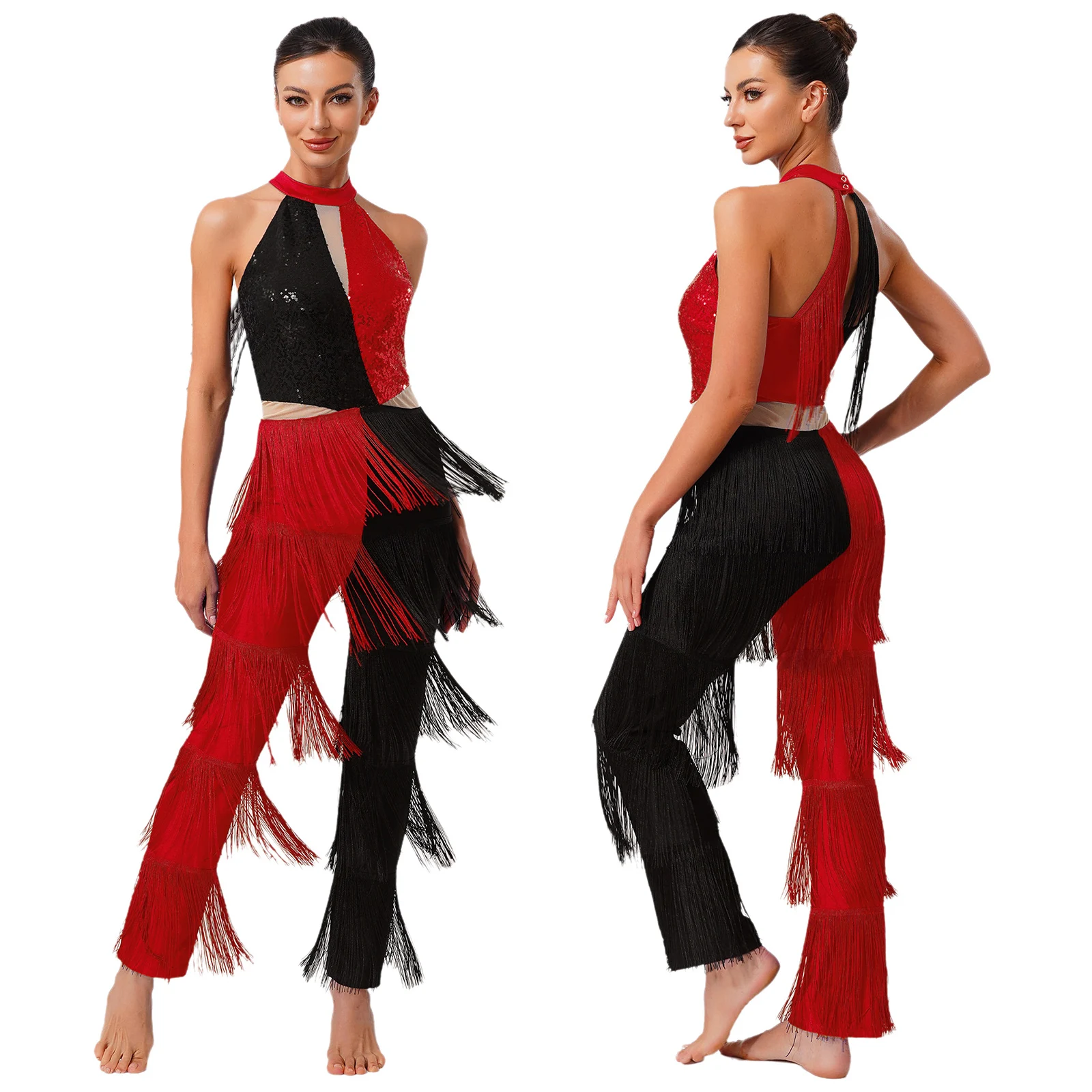 Expensive Women’s 70s Disco Jumpsuit Sequin Fringe Gymnastic Bodysuit Flare Pants Latin Dancewear Clubwear Retro Party Costume
Expensive Women’s 70s Disco Jumpsuit Sequin Fringe Gymnastic Bodysuit Flare Pants Latin Dancewear Clubwear Retro Party Costume