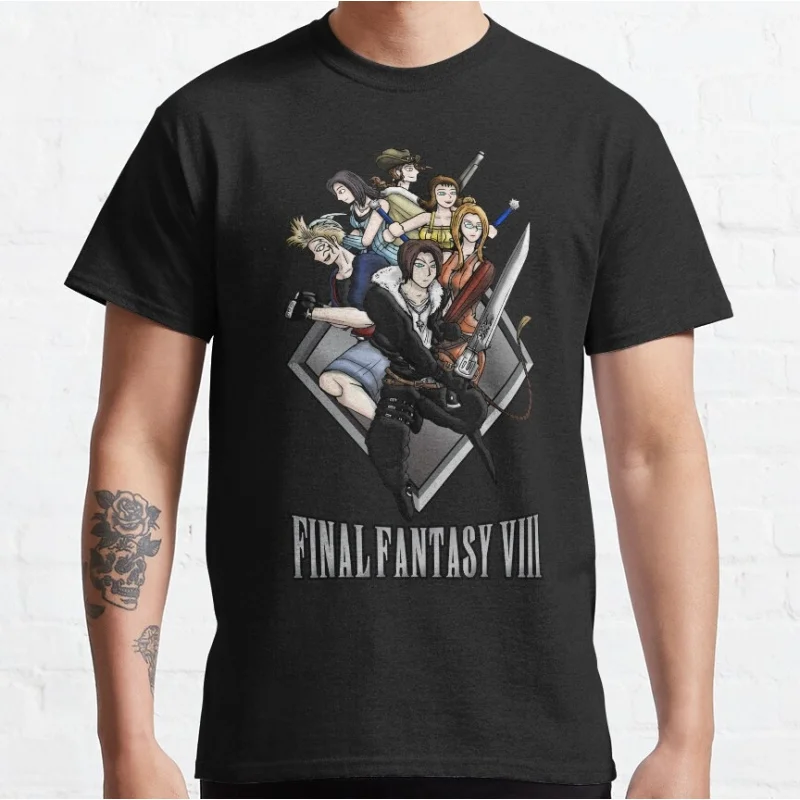 Final Fantasy VIII Heroes Gift t shirt for RPG gamer 100% cotton printed tee Men's Short Sleeve Graphic Clothes All size tops
Final Fantasy VIII Heroes Gift t shirt for RPG gamer 100% cotton printed tee Men's Short Sleeve Graphic Clothes All size tops