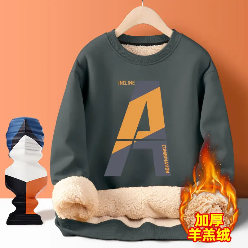 Модный бархатный утолщенный теплый свитшот, осенне-зимний топ без капюшона, свободный пуловер из шерпа с круглым вырезом
Модный бархатный утолщенный теплый свитшот, осенне-зимний топ без капюшона, свободный пуловер из шерпа с круглым вырезом