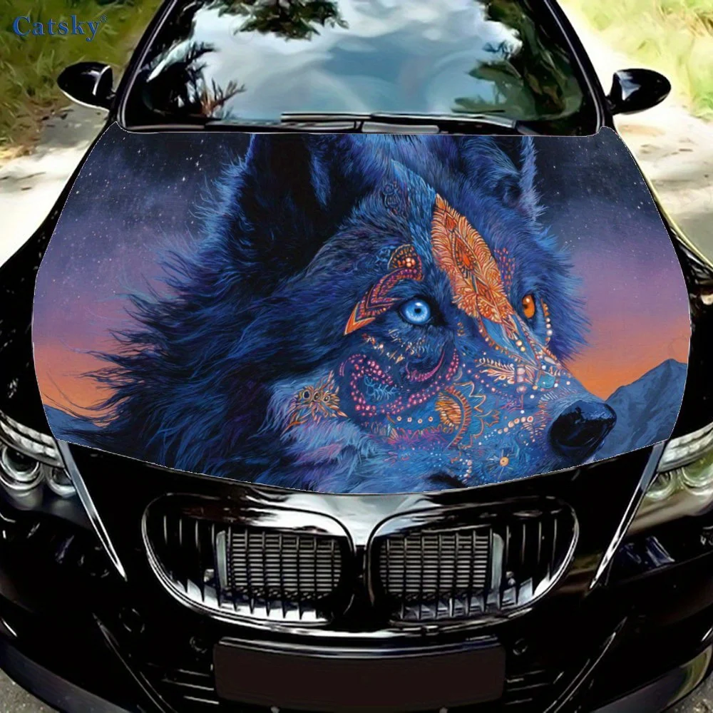 Blue Wolf with Starry Sky Gradient Car Hood Sticker, Personalized & Trendy Auto Art Decal, Self-adhesive Waterproof Car Exterior
Blue Wolf with Starry Sky Gradient Car Hood Sticker, Personalized & Trendy Auto Art Decal, Self-adhesive Waterproof Car Exterior