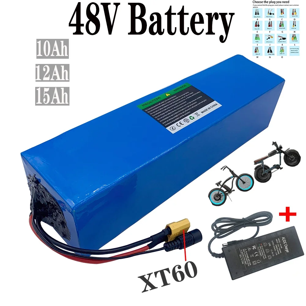 48V 13S3P 15Ah 18650 21700 lithium battery pack+54.6V 2A charger, built-in BMS 500-1000W electric mountain bike battery
48V 13S3P 15Ah 18650 21700 lithium battery pack+54.6V 2A charger, built-in BMS 500-1000W electric mountain bike battery