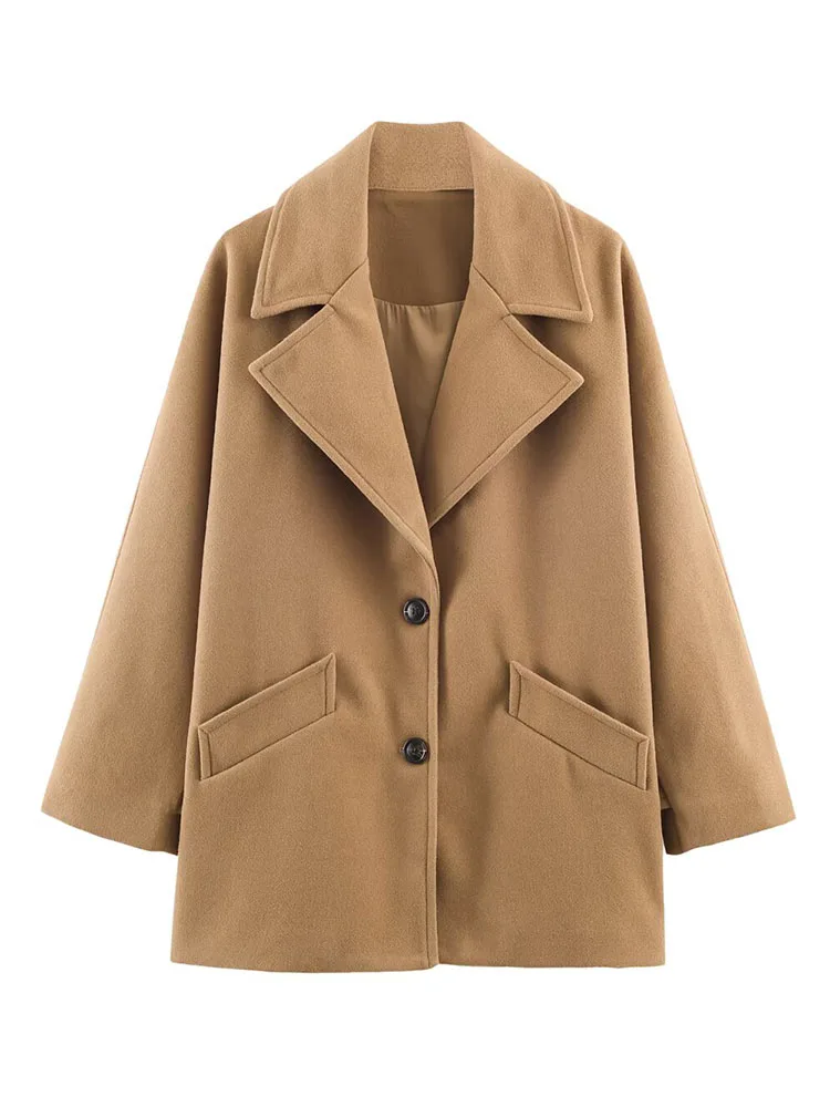 HH Women's Winter Fashion Versatile Blended Loose Casual Coat Female Temperament Lapel Single Breasted Simple Long Sleeve Jacket
HH Women's Winter Fashion Versatile Blended Loose Casual Coat Female Temperament Lapel Single Breasted Simple Long Sleeve Jacket