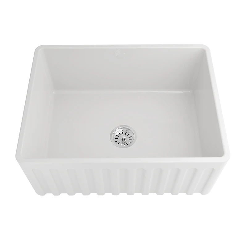 American kitchen ceramic front open kitchen semi-embedded single slot vegetable basin
American kitchen ceramic front open kitchen semi-embedded single slot vegetable basin