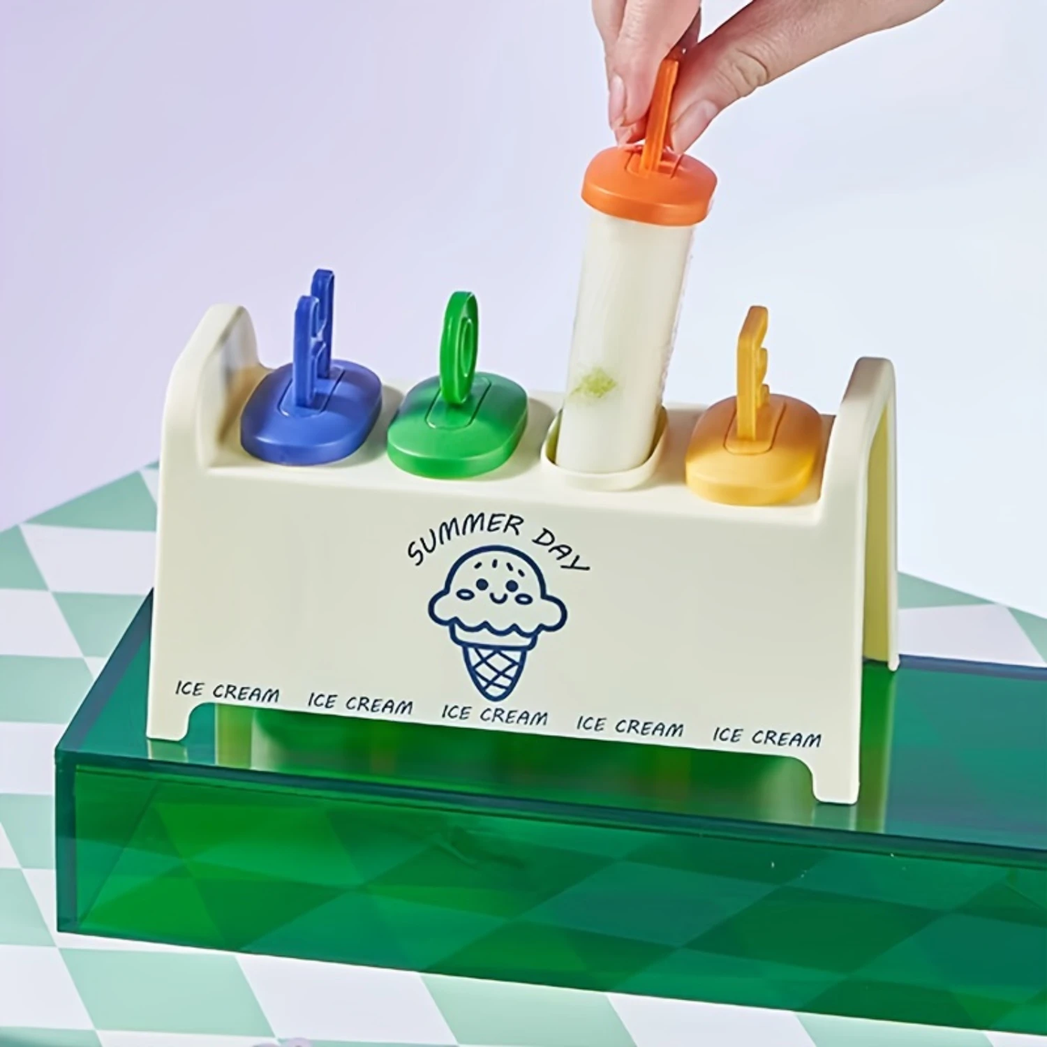 4-Pack Food Grade Plastic Ice Molds with Lids - Colorful Popsicle Maker Set - Lead-Free Safe Ice Cream Mold Box for Summer Trea
4-Pack Food Grade Plastic Ice Molds with Lids - Colorful Popsicle Maker Set - Lead-Free Safe Ice Cream Mold Box for Summer Trea