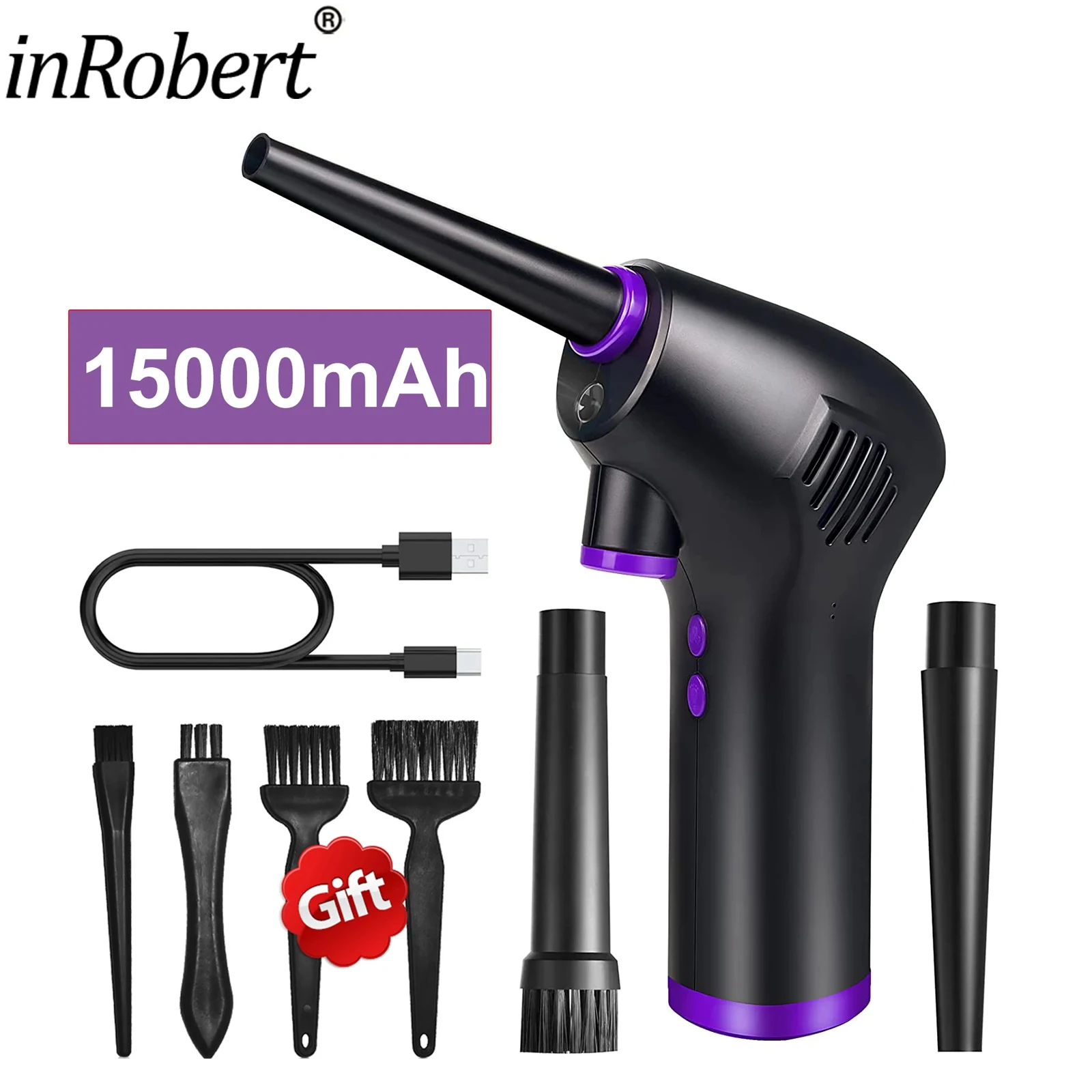 USB Rechargeable Cordless Air Duster for Computer Cleaning Capacity Portable PC Laptop Car Clean Keyboard Air Conditioners Fans
USB Rechargeable Cordless Air Duster for Computer Cleaning Capacity Portable PC Laptop Car Clean Keyboard Air Conditioners Fans