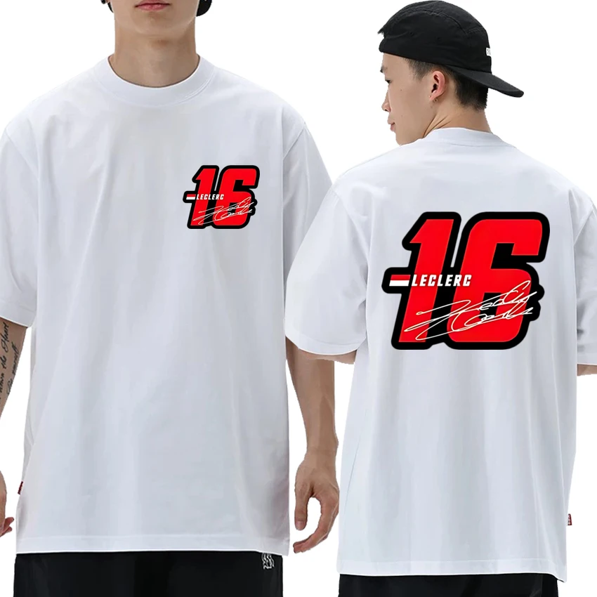 Hot Sale Number 16 Charles Leclerc Racer Double Sided printed T shirts Men Women vintage short sleeve T-shirt Unisex Cotton Tops
Hot Sale Number 16 Charles Leclerc Racer Double Sided printed T shirts Men Women vintage short sleeve T-shirt Unisex Cotton Tops