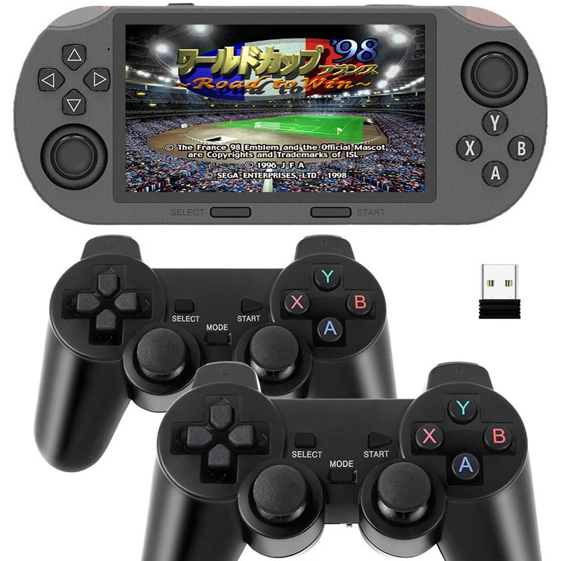 4.5in IPS Screen Game Player Handheld Two Player Games+Game Handle Retro Video Game Console 64G 20000+ Game for PS1/GBA/SFC/MAME
4.5in IPS Screen Game Player Handheld Two Player Games+Game Handle Retro Video Game Console 64G 20000+ Game for PS1/GBA/SFC/MAME