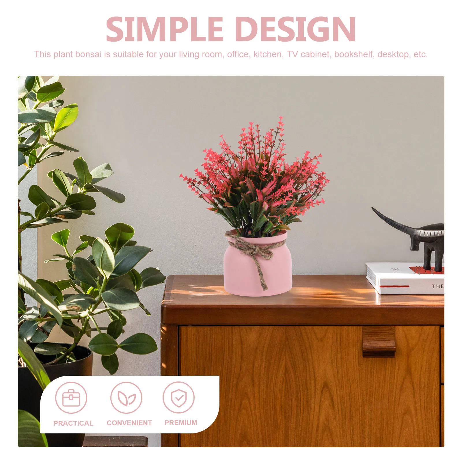 Artificial Plants Red Color Plastic Material Indoor Decor Faux Potted Plant Home Office Kitchen Desktop Cabinet Bookshelf
Artificial Plants Red Color Plastic Material Indoor Decor Faux Potted Plant Home Office Kitchen Desktop Cabinet Bookshelf