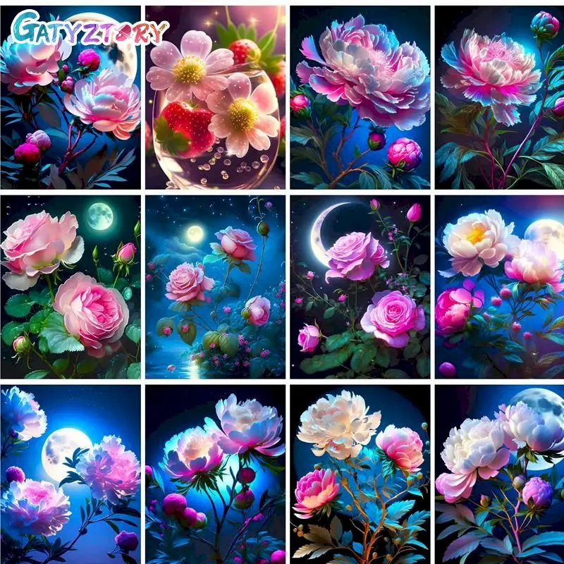 GATYZTORY Modern Paint by Numbers Canvas Painting Handmade Coloring By Number Rose Flowers For Adults Gift Artwork
GATYZTORY Modern Paint by Numbers Canvas Painting Handmade Coloring By Number Rose Flowers For Adults Gift Artwork