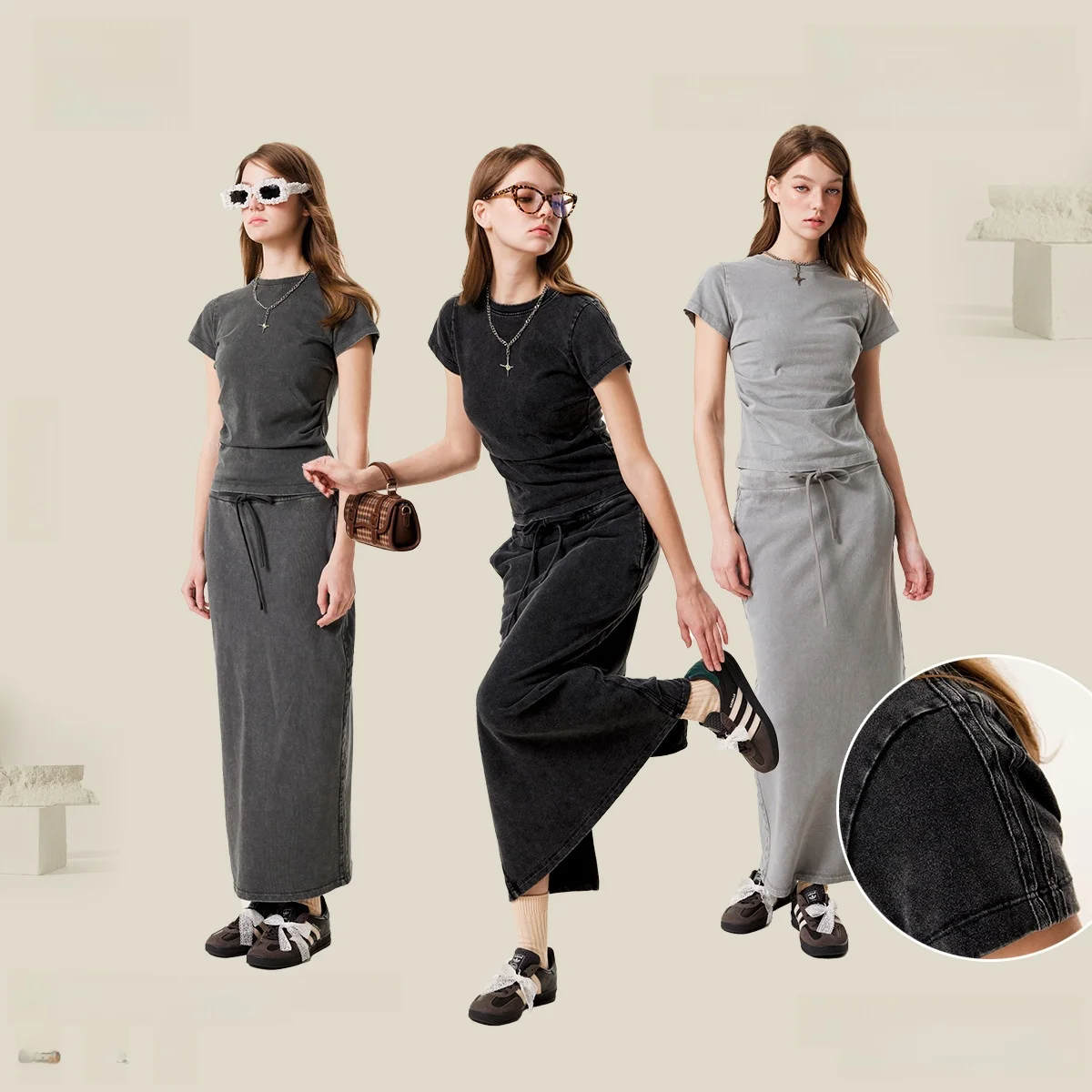 Женская футболка с поясом BE, лето 202, прямая юбка, комплект элитной повседневной спортивной одежды для женщин
Женская футболка с поясом BE, лето 202, прямая юбка, комплект элитной повседневной спортивной одежды для женщин