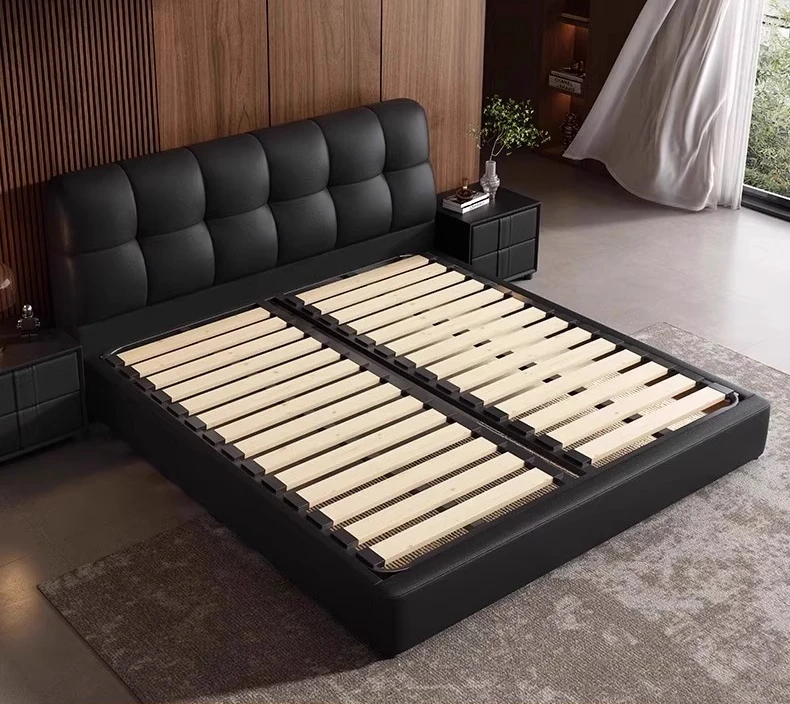 French cream wind puff bed, master bedroom double bed, small apartment modern simple storage
French cream wind puff bed, master bedroom double bed, small apartment modern simple storage