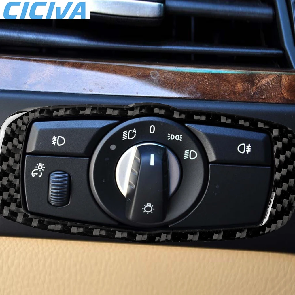 For BMW X5 E70 2008-2013 For X6 E71 2009-2013 Accessories Interior Dashboard Headlight Switch Frame Carbon Fiber Cover Stickers
For BMW X5 E70 2008-2013 For X6 E71 2009-2013 Accessories Interior Dashboard Headlight Switch Frame Carbon Fiber Cover Stickers