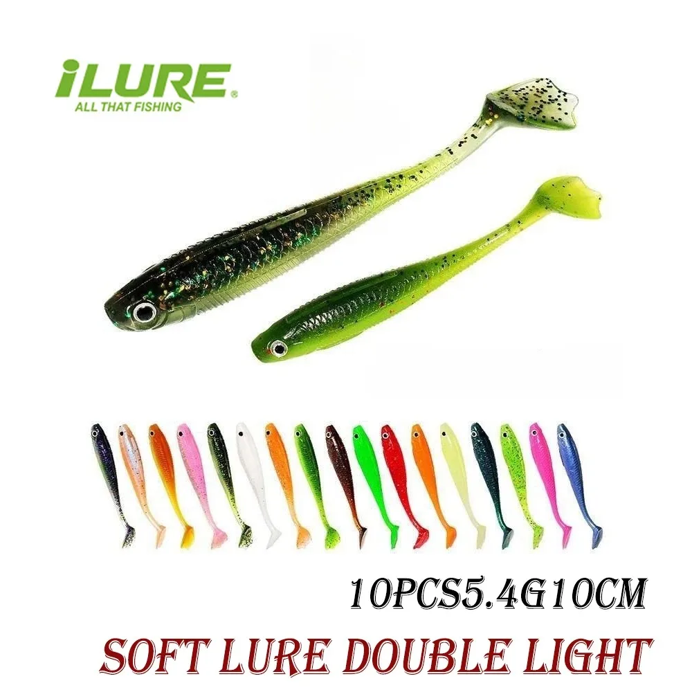 ILURE 10pcs Artificial Silicone Fishing Lure Soft Lure T Tail Swimming Lure Sea Fishing Bass Carp Trout Rocker Tackle 5.4g10cm
ILURE 10pcs Artificial Silicone Fishing Lure Soft Lure T Tail Swimming Lure Sea Fishing Bass Carp Trout Rocker Tackle 5.4g10cm
