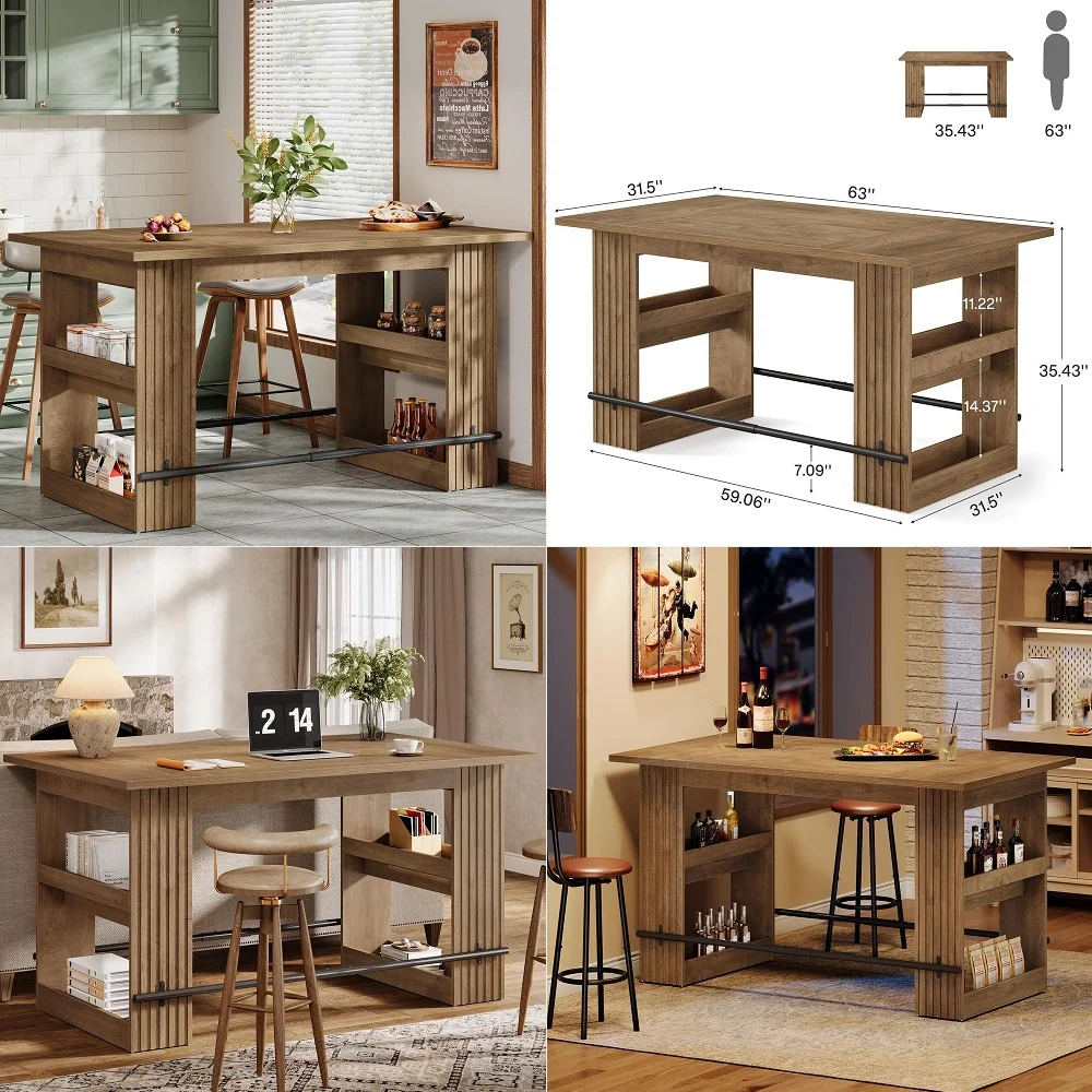 Table,Farmhouse Pub Table,Industrial Bar Height Dining Table,2in Thickness Solid Wood Top for Kitchen, Coffee Shop, Pub, Breakr
Table,Farmhouse Pub Table,Industrial Bar Height Dining Table,2in Thickness Solid Wood Top for Kitchen, Coffee Shop, Pub, Breakr