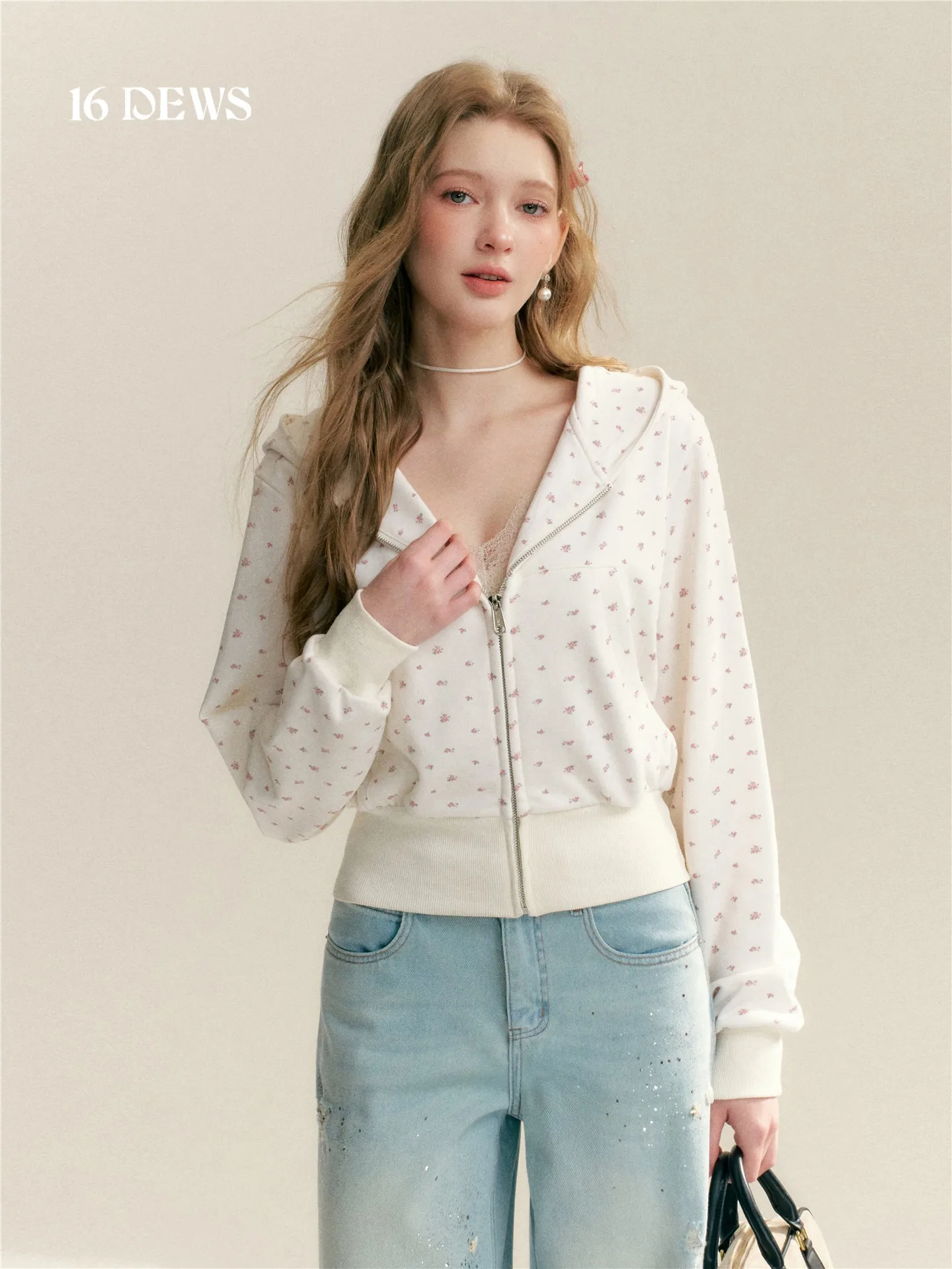 16DEWS Korean Style Floral Print Hooded Open Cardigan Sweatshirt Casual Loose Lazy Short Top Women's Spring Fashion
16DEWS Korean Style Floral Print Hooded Open Cardigan Sweatshirt Casual Loose Lazy Short Top Women's Spring Fashion