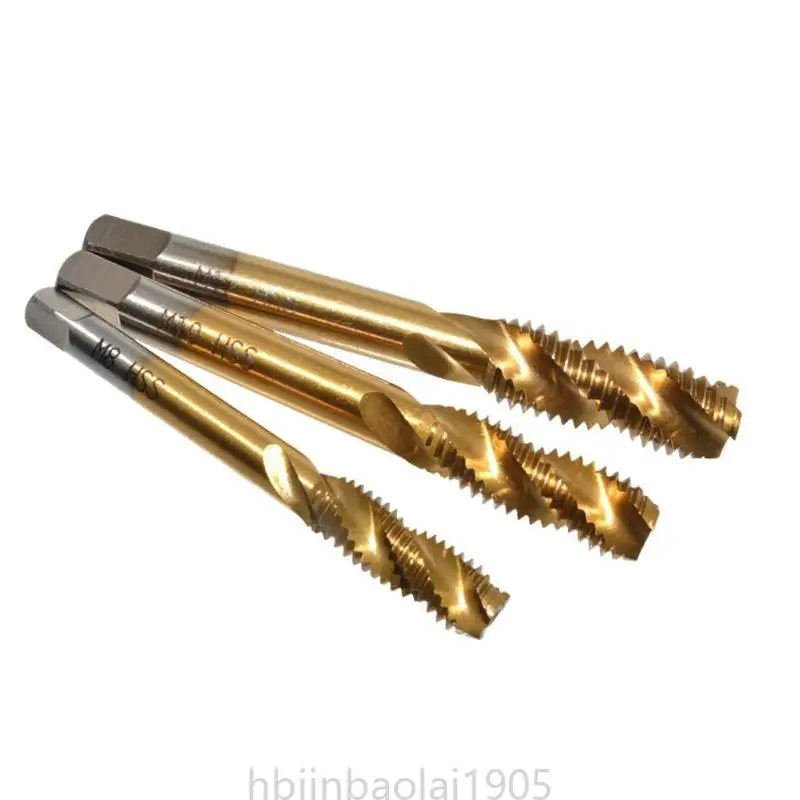 E74E 9pcs for Titanium Coated High Speed Steel HSS Screw Thread Metric Hand Plug Tap Drill Bits
E74E 9pcs for Titanium Coated High Speed Steel HSS Screw Thread Metric Hand Plug Tap Drill Bits