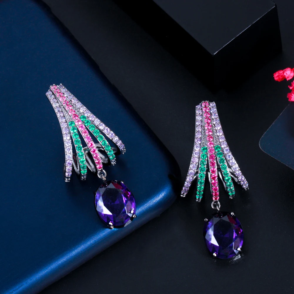 ThreeGraces Elegant Multicolor Cubic Zirconia Black Gold Color Fashion Drop Earrings for Women Trendy Daily Party Jewelry E1098
ThreeGraces Elegant Multicolor Cubic Zirconia Black Gold Color Fashion Drop Earrings for Women Trendy Daily Party Jewelry E1098