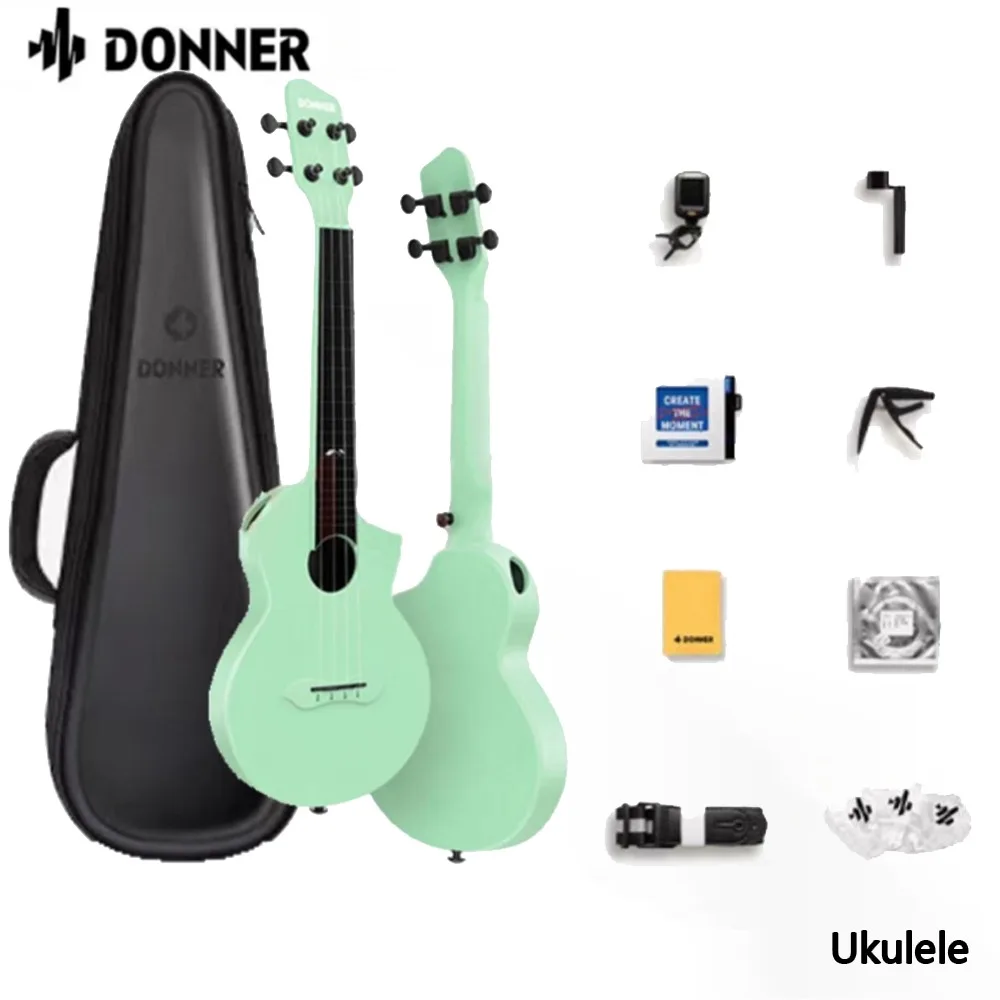 Donner Concert Ukulele Green Carbon Fiber 23 Inch Travel Starter Bundle Kit Gig Bag Strap Nylon String Tuner Picks Cloth DCF100
Donner Concert Ukulele Green Carbon Fiber 23 Inch Travel Starter Bundle Kit Gig Bag Strap Nylon String Tuner Picks Cloth DCF100