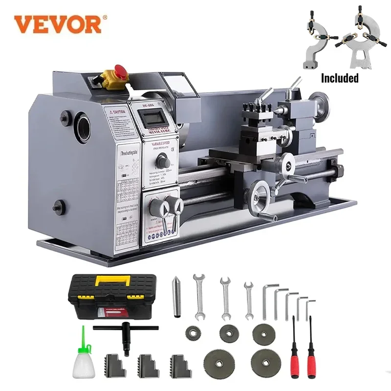 VEVOR Metal Lathe 1100W 750W 600W 550W Precision Desktop Metalworking Lathe, Variable Speed ,w/3-jaw Chuck & Tool Box
VEVOR Metal Lathe 1100W 750W 600W 550W Precision Desktop Metalworking Lathe, Variable Speed ,w/3-jaw Chuck & Tool Box
