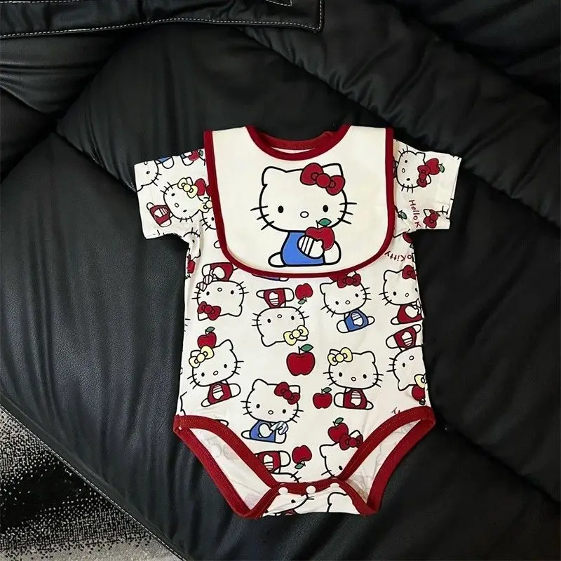 Sanrios Cute Short Sleeve One Piece Clothes Hellokittys Cartoon Sweet Boneless Summer Infant Full Print Climbing Clothes Cotton
Sanrios Cute Short Sleeve One Piece Clothes Hellokittys Cartoon Sweet Boneless Summer Infant Full Print Climbing Clothes Cotton