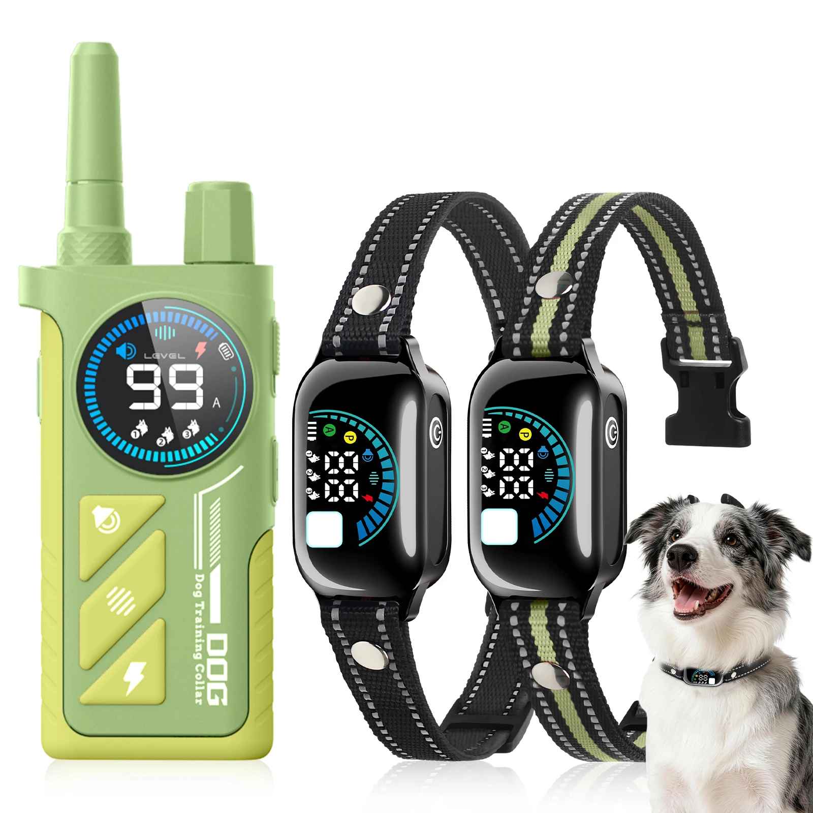 Electric Color Screen Dog Training Collar with Beep/Vibration/Shock/Anti Bark 4 Modes 3300FT E Collar with Remote for All Dogs
Electric Color Screen Dog Training Collar with Beep/Vibration/Shock/Anti Bark 4 Modes 3300FT E Collar with Remote for All Dogs