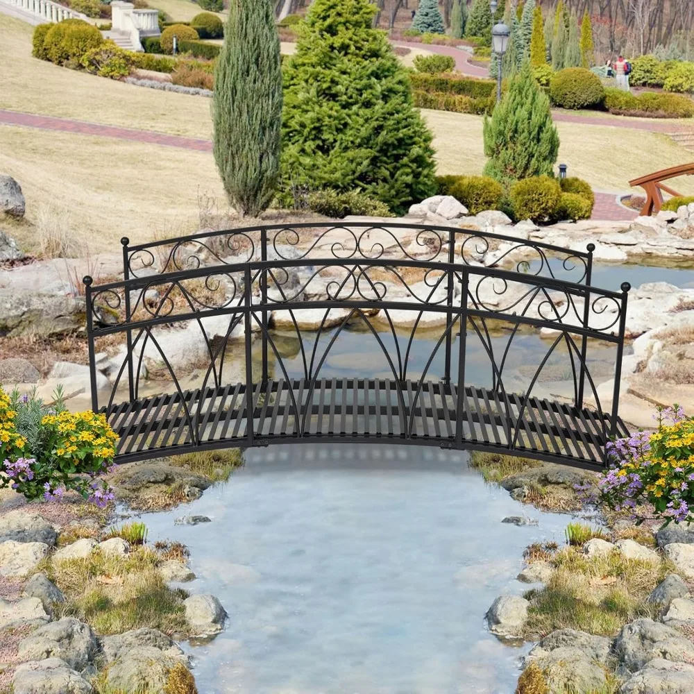 JSUN7 Metal Garden Bridge 8FT - Garden Bridges for Outdoors, Garden Bridge with High Safety Guardrails, Decorative Footbridge Br
JSUN7 Metal Garden Bridge 8FT - Garden Bridges for Outdoors, Garden Bridge with High Safety Guardrails, Decorative Footbridge Br
