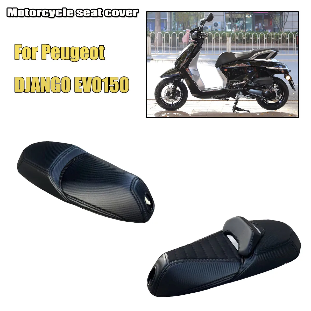 Мотоциклетный амортизирующий чехол на сиденье с рисунком из искусственной кожи, чехол на сиденье для езды на поясничной спинке, подходит для Peugeot DJANGO EVO150
Мотоциклетный амортизирующий чехол на сиденье с рисунком из искусственной кожи, чехол на сиденье для езды на поясничной спинке, подходит для Peugeot DJANGO EVO150