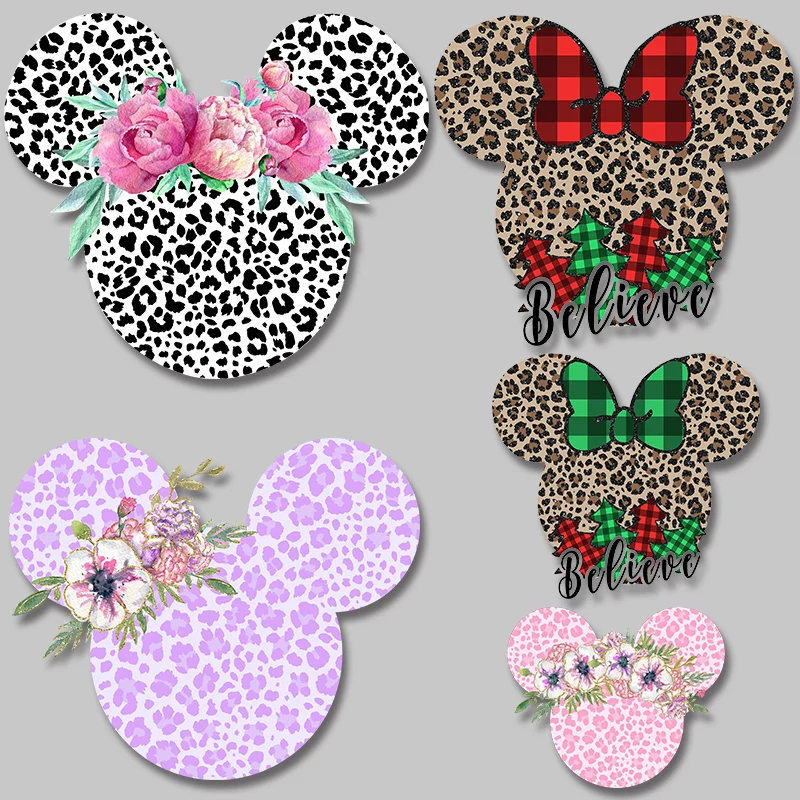 Brand Mickey Mouse head in leopard print style applique for cloth Heat Vinyl Ironing Stickers Decor DIY decoration
Brand Mickey Mouse head in leopard print style applique for cloth Heat Vinyl Ironing Stickers Decor DIY decoration