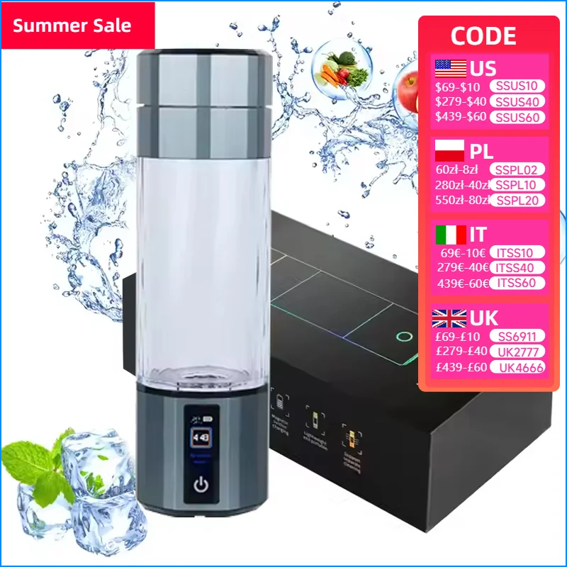 3500PPB Health Care SPE PEM H2 Maker Hydro Rich Drinking Hydrogen Generator Bottle Portable Hydrogen Water Maker
3500PPB Health Care SPE PEM H2 Maker Hydro Rich Drinking Hydrogen Generator Bottle Portable Hydrogen Water Maker