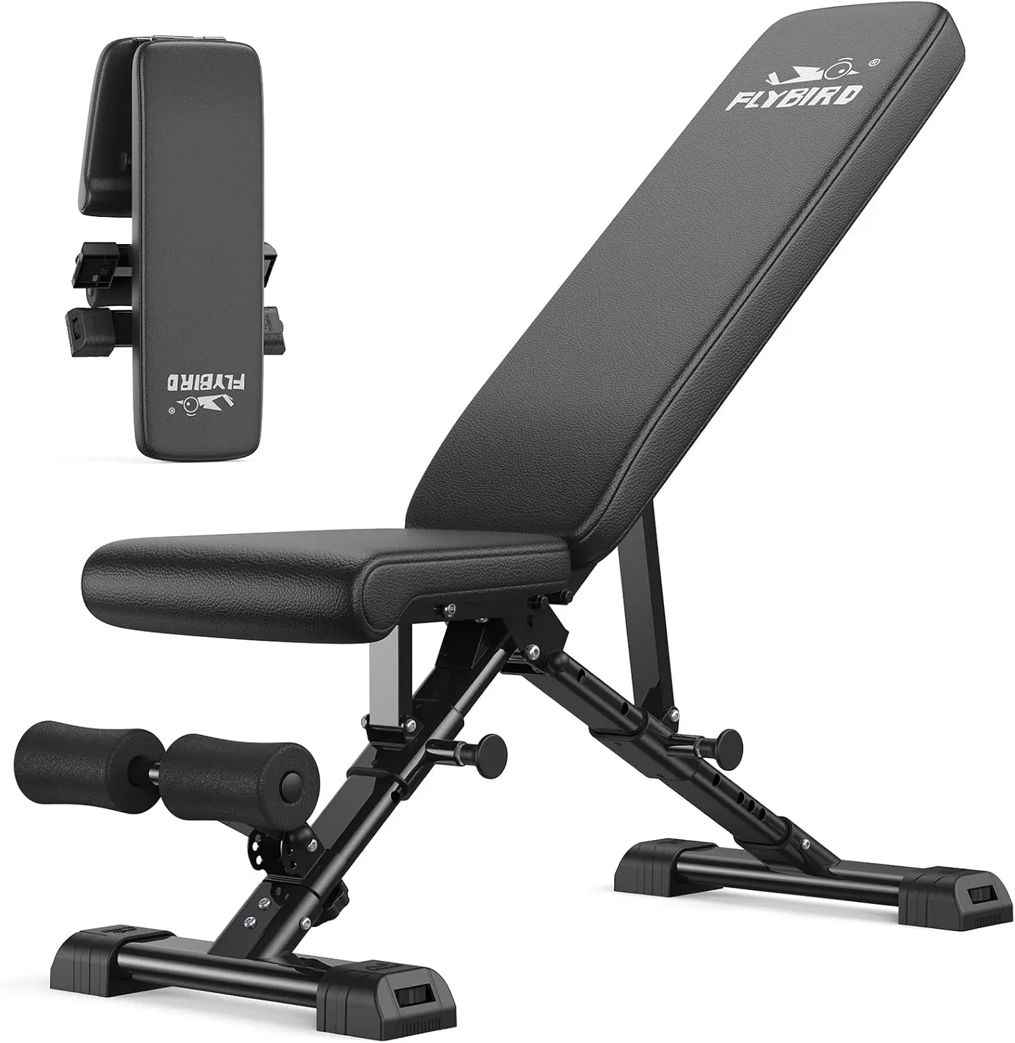 Home Gym Adjustable Weight Bench, Sturdy Material, Black, ASTM-Certified 800LBS, 90° to -30° FID, 30in Extended Backrest
Home Gym Adjustable Weight Bench, Sturdy Material, Black, ASTM-Certified 800LBS, 90° to -30° FID, 30in Extended Backrest