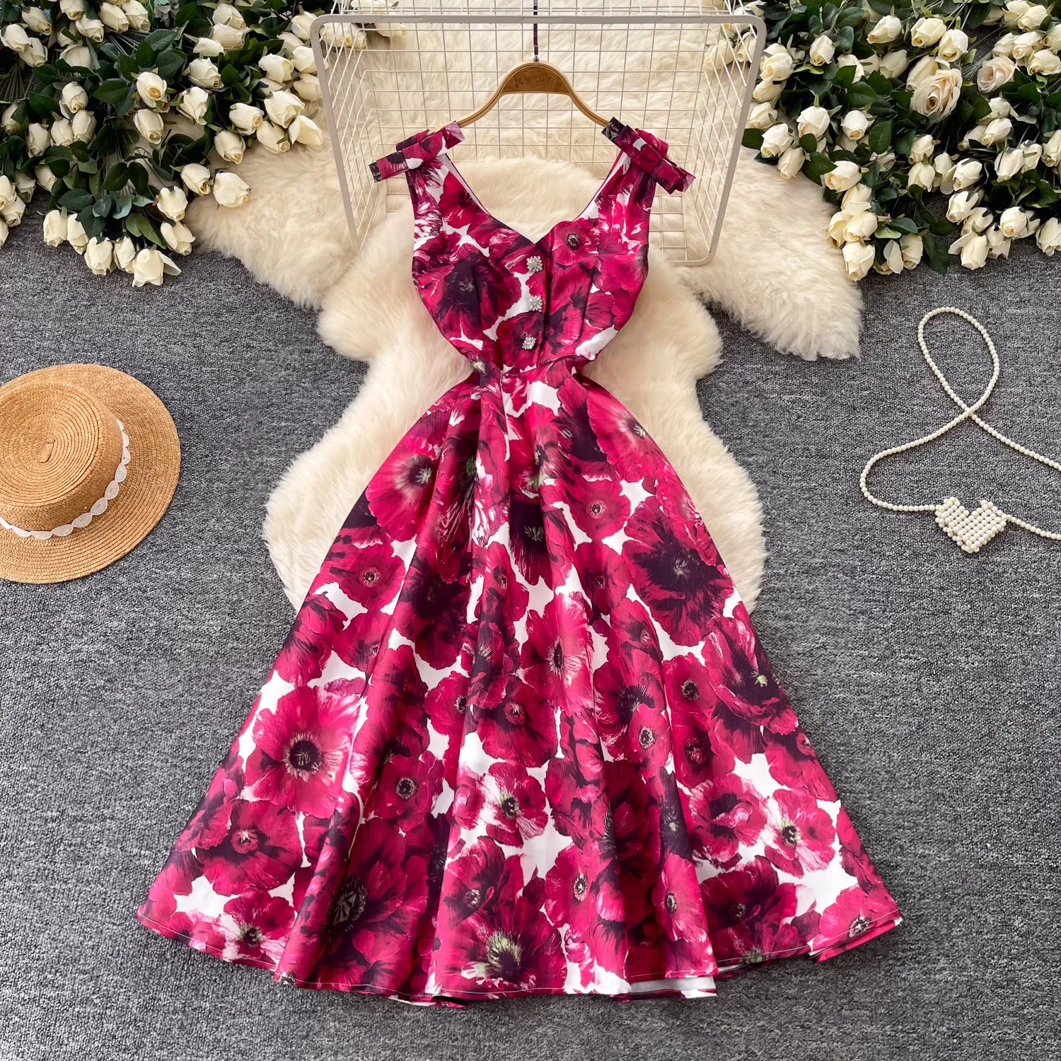 Mid Length Dress Women Dresses A Line Print Floral Sexy Vestidos Y2k Streetwear V Neck Sleeveless Elegant Party Night Work 2026
Mid Length Dress Women Dresses A Line Print Floral Sexy Vestidos Y2k Streetwear V Neck Sleeveless Elegant Party Night Work 2026